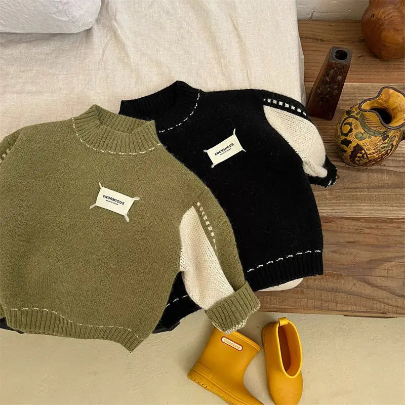 Boys Woolen Sweater Cotton Knitting