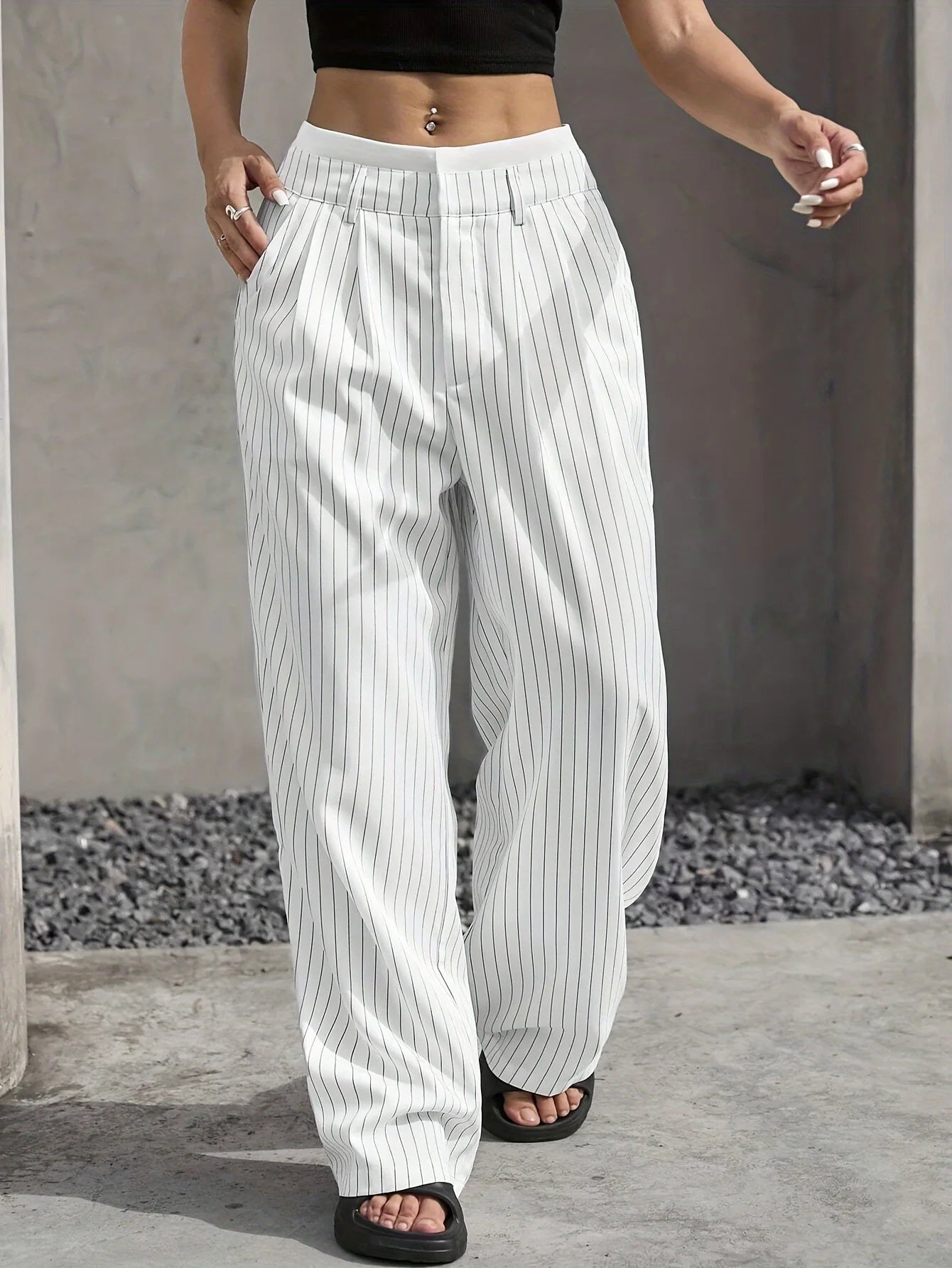 Fashion Pants Women's Stripe Straight