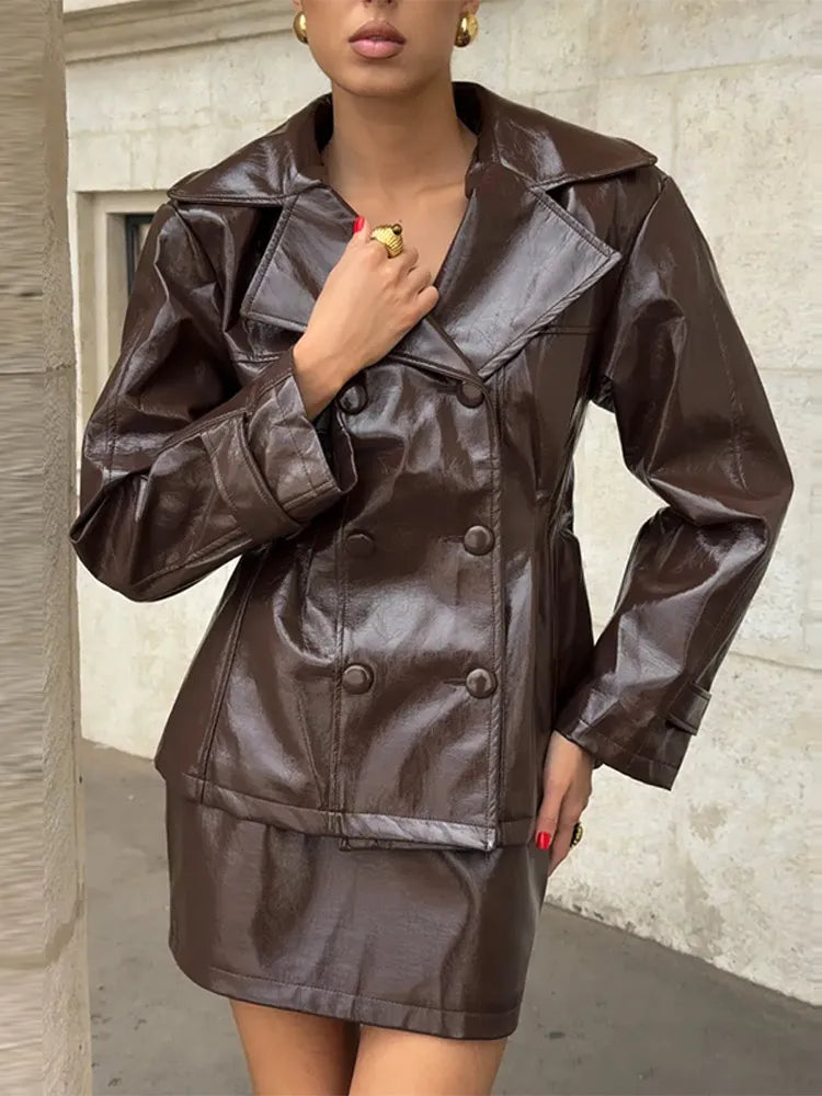 Street Pu Leather Women's set