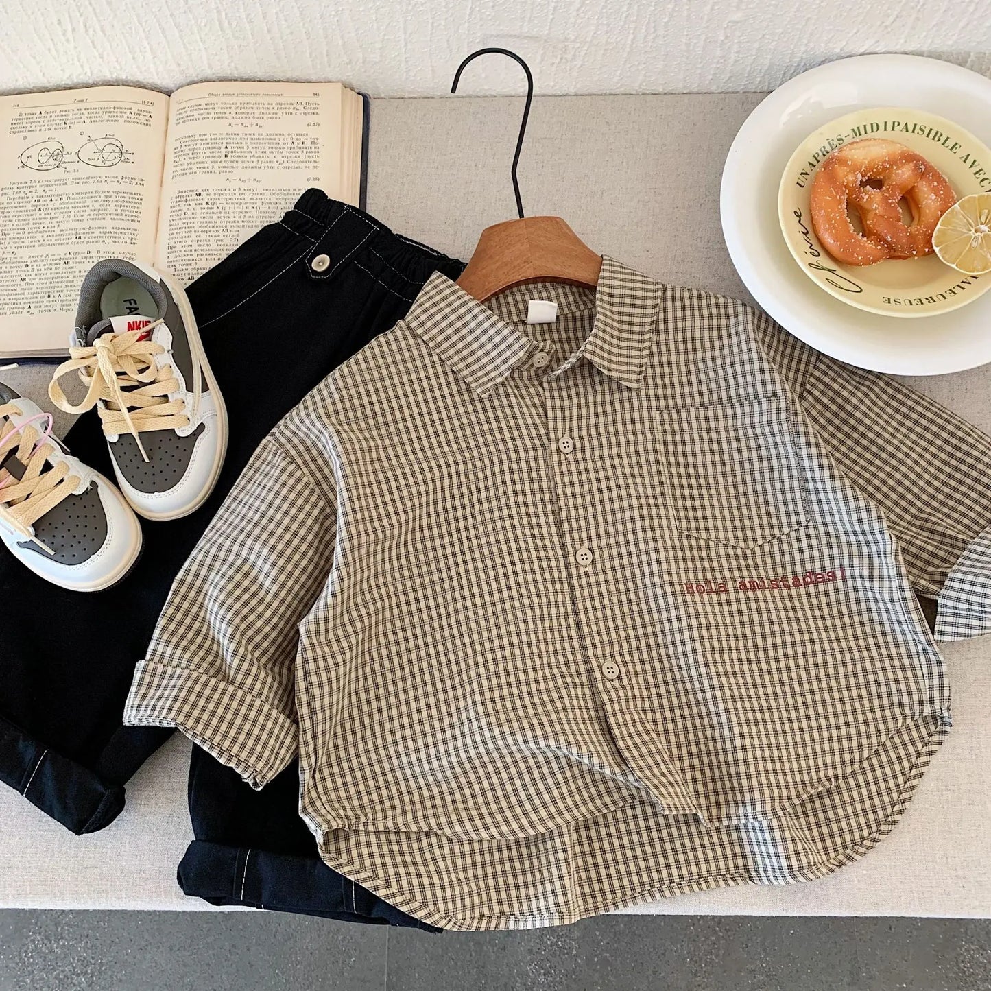 Retro Plaid Boys Shirt