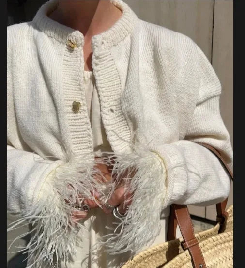 Feather Patchwork Knitted