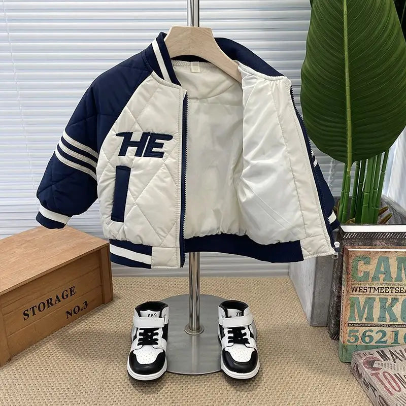 Boys Outerwear Winter Embroidery Fashion