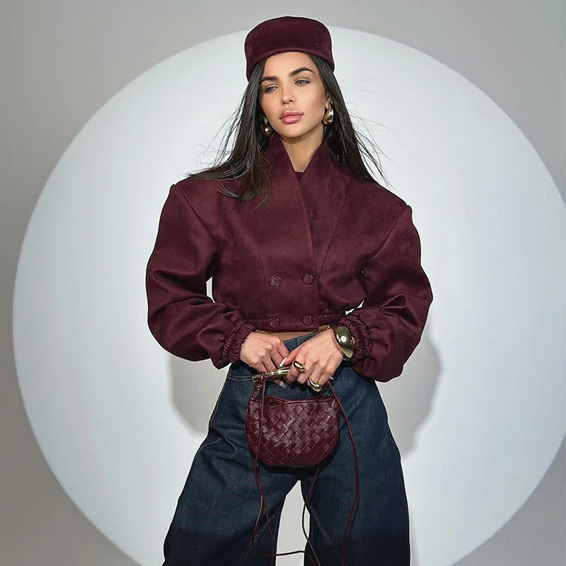 Wine Red mini Jacket