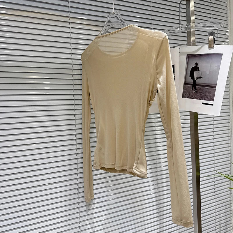 Button Beaded Bikini Pattern Mesh