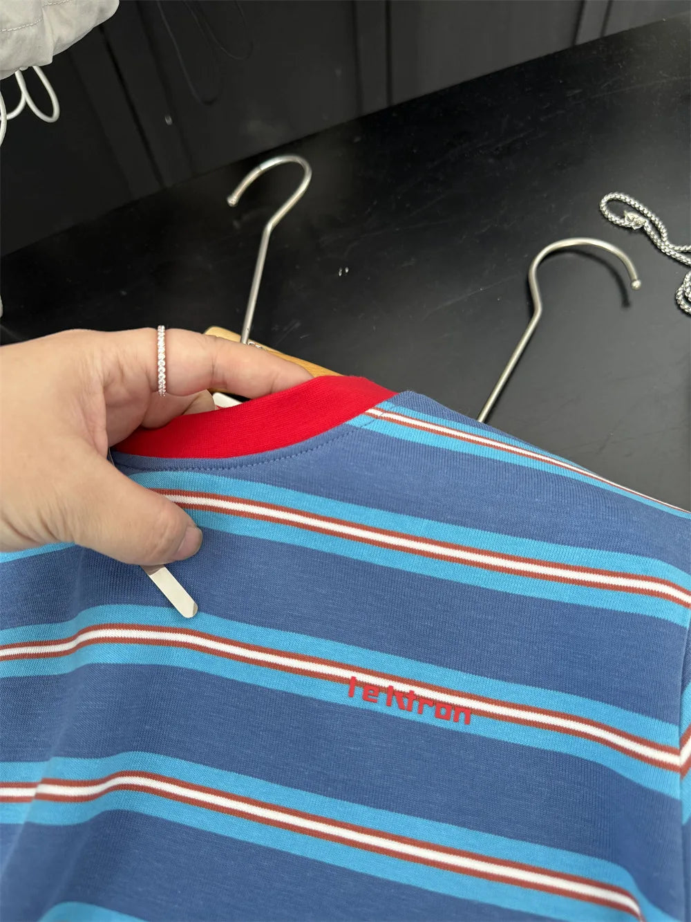 2025 Spring New Boys Red and Blue Stripe