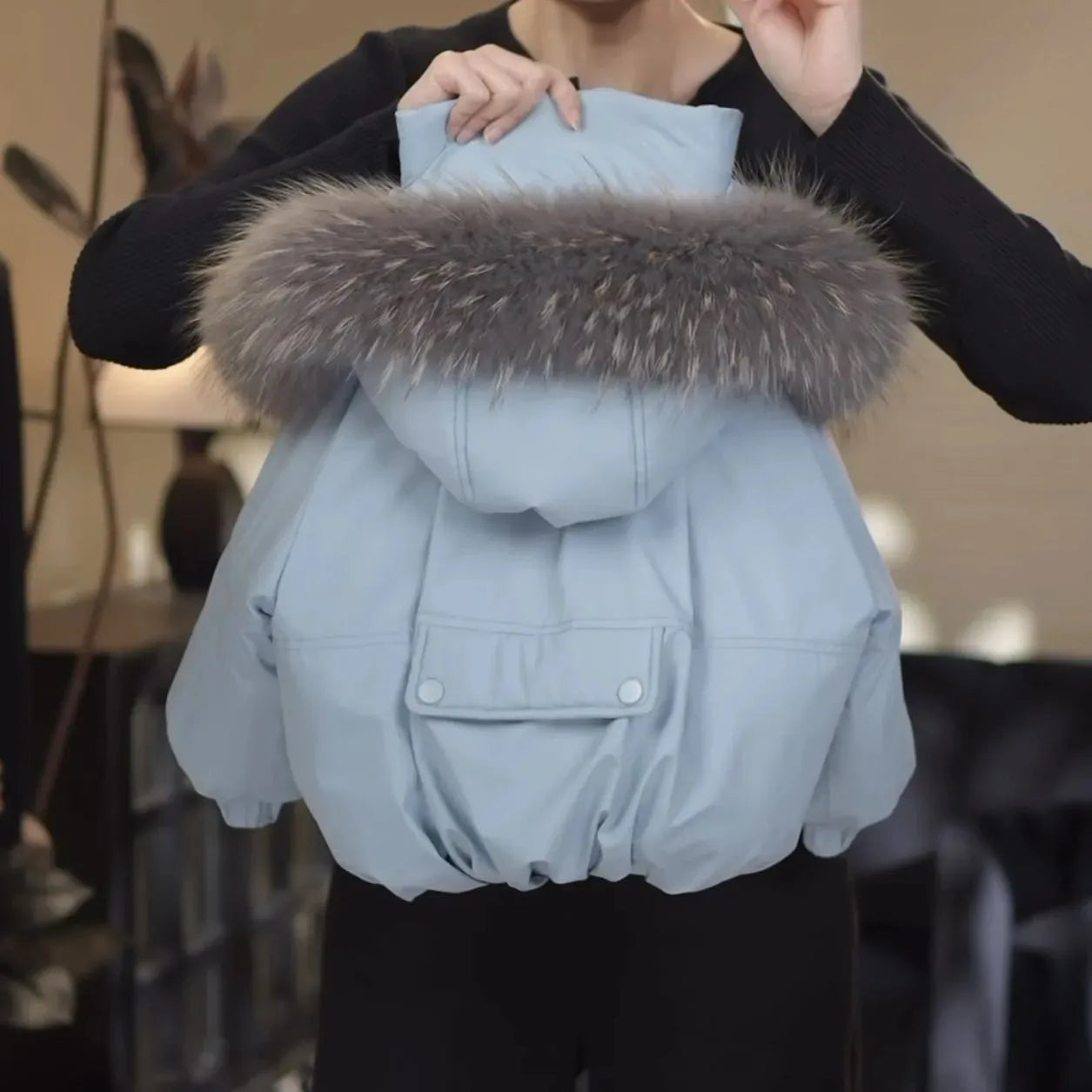 Winter Kids Warm Down Fur Coats