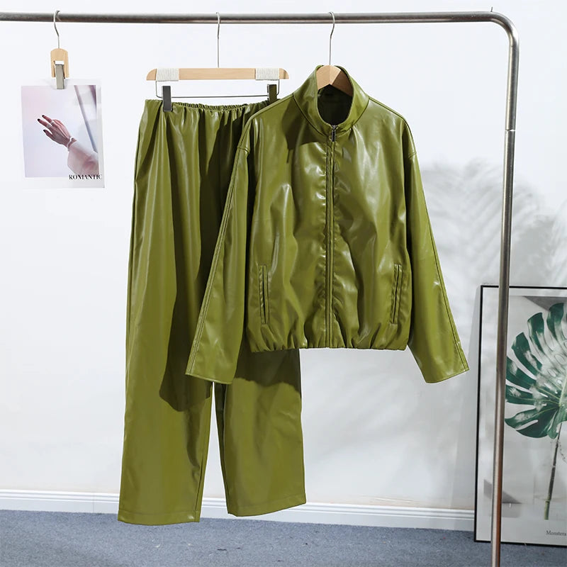 Vintage Leather skirt or pant set
