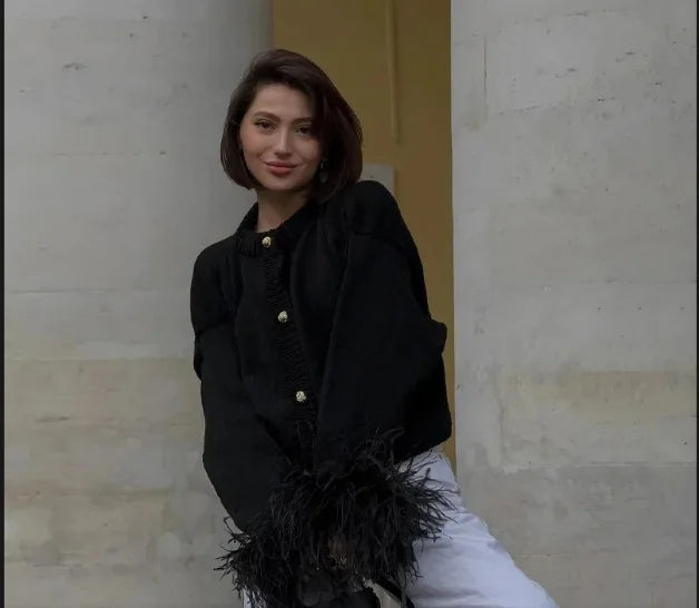 Feather Patchwork Knitted