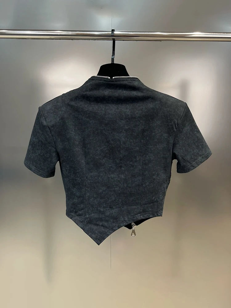 Chic Personality Zipper shirt