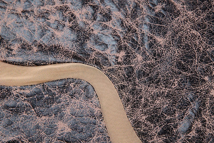 Nibber Fashion Print Mesh Patchwork