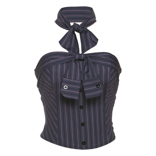 Stripe Patchwork Tank Top