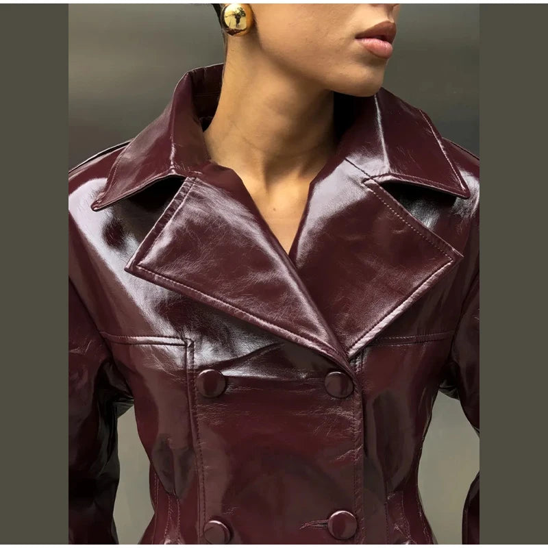 Street  Pu Leather Women's set