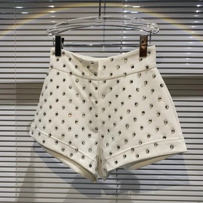 Slim Fit Spliced Diamond Shorts