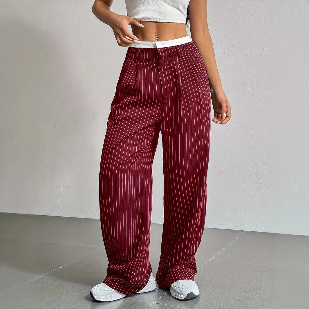 Fashion Pants Women's Stripe Straight