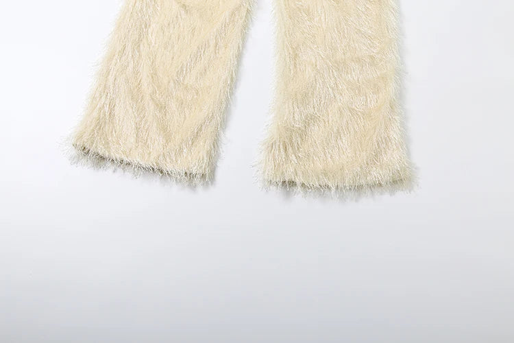 Casual Straight fluffy Pants