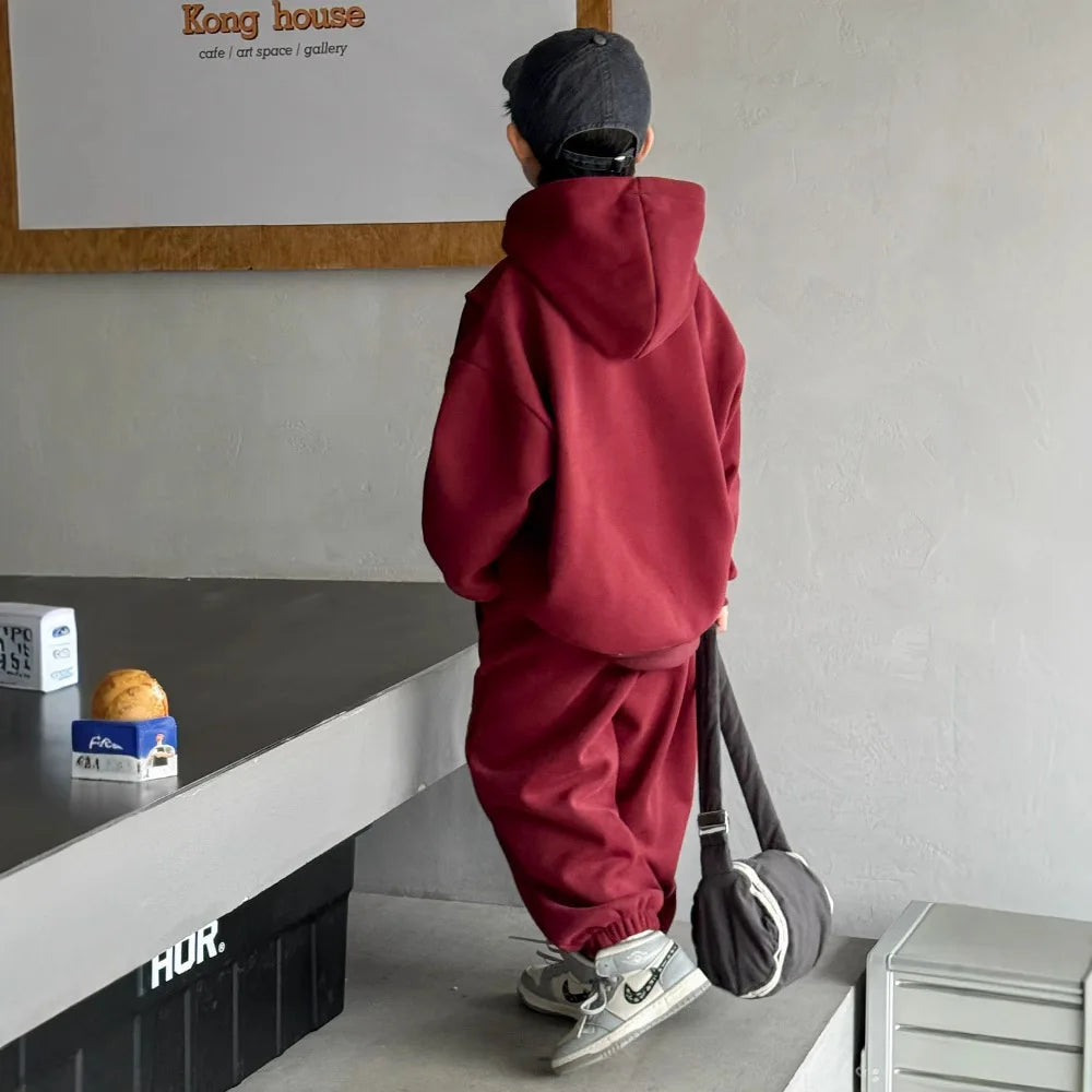 Maroon tracksuit for kids