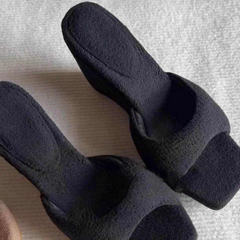 Slip Belt Wedge Heels