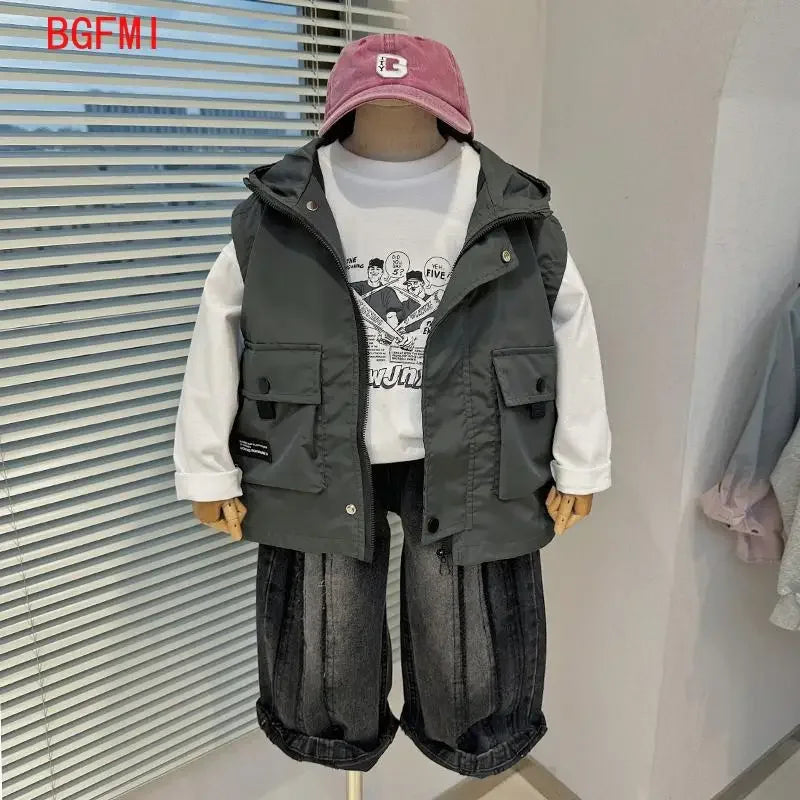 Children's Zipper Vest Spring Autumn