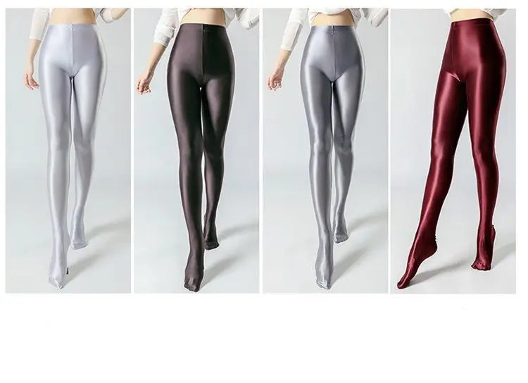 Summer Glossy Satin Leggings
