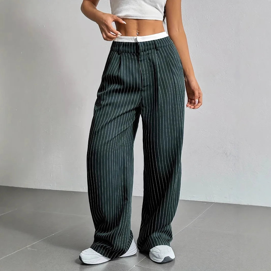 Fashion Pants Women's Stripe Straight