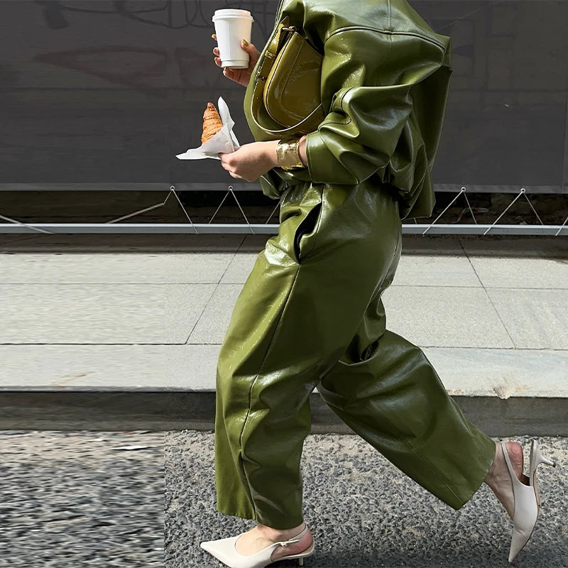 Vintage Leather skirt or pant set