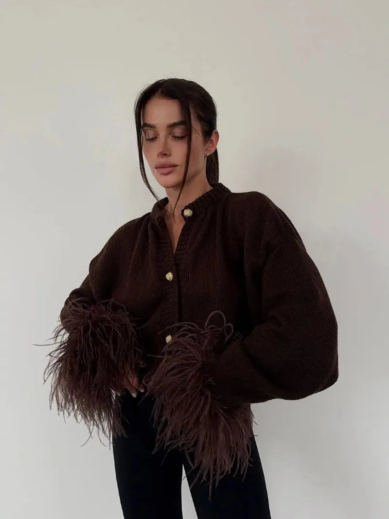 Feather Patchwork Knitted