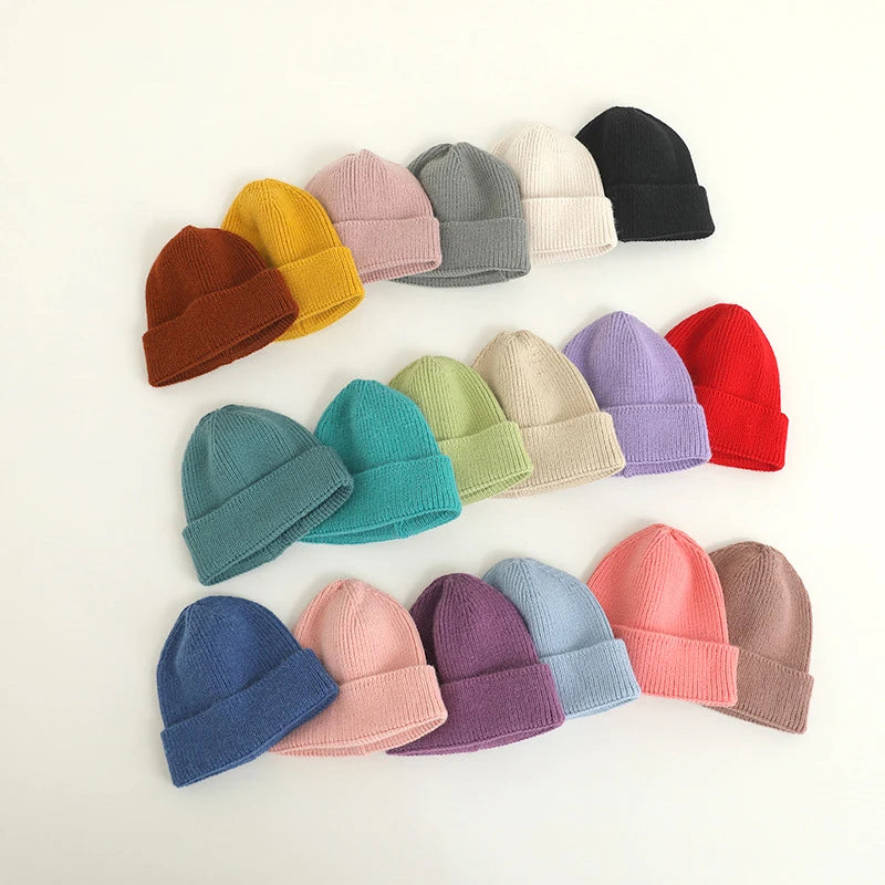 Candy Color Knitted Beanie for Kids