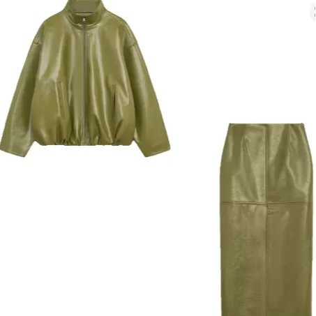 Vintage Leather skirt or pant set