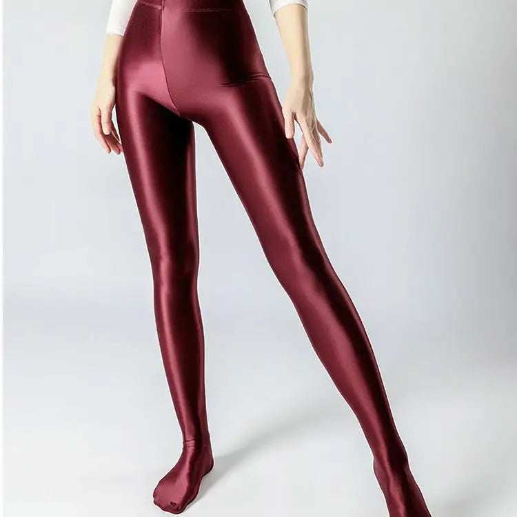 Summer Glossy Satin Leggings