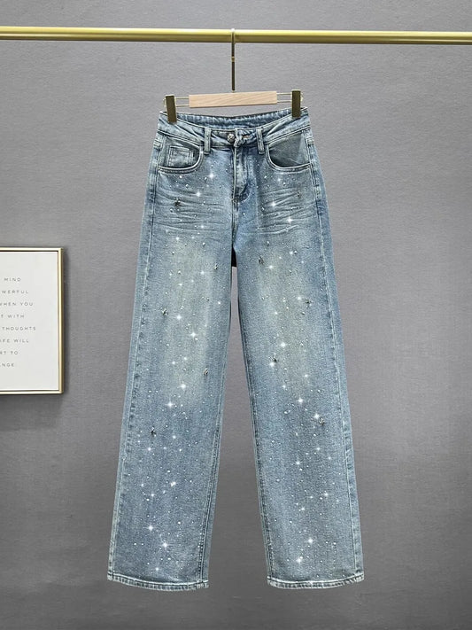High Waist diamanté Jeans