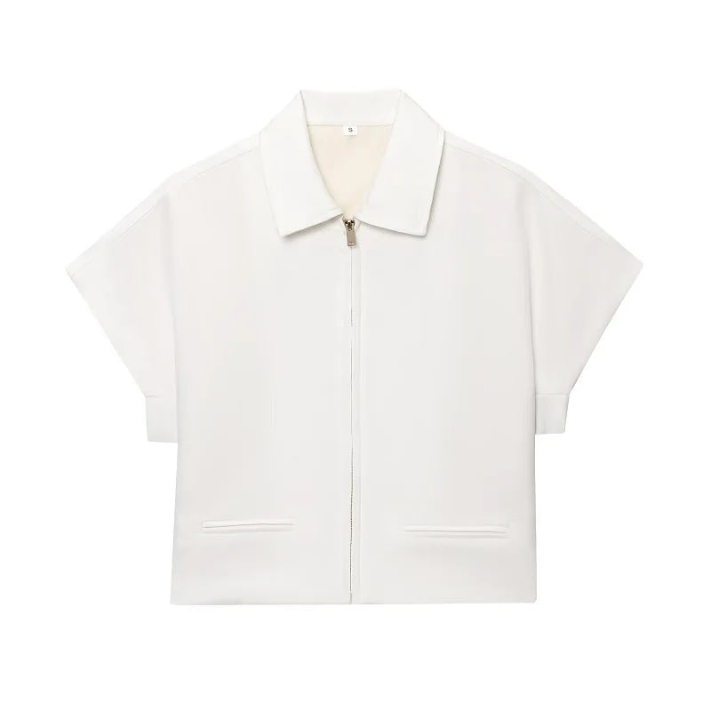 Women's Cropped Jacket Short Sleeve