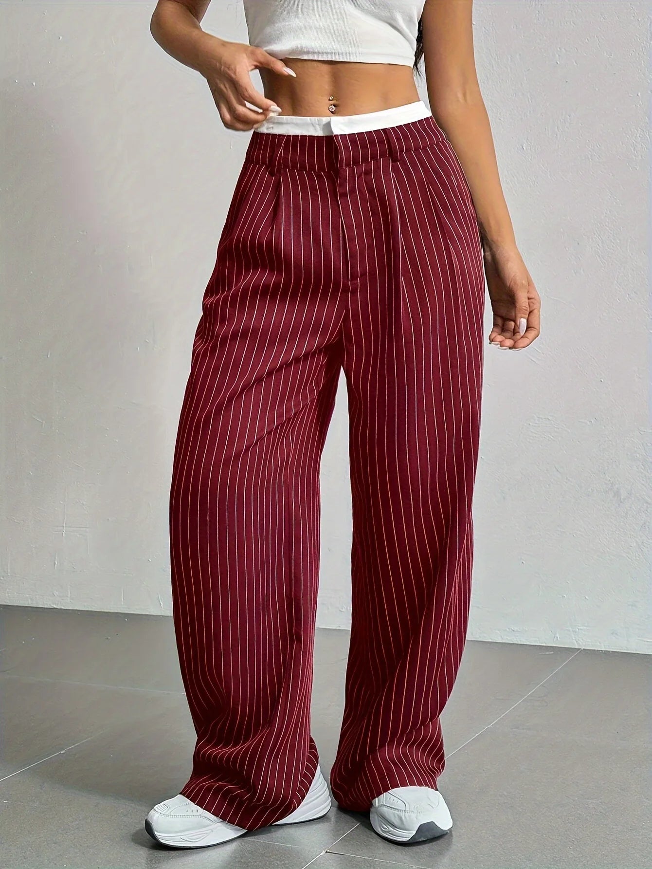 Fashion Pants Women's Stripe Straight