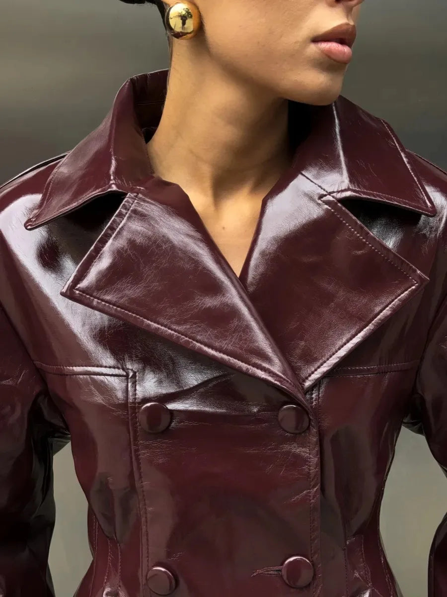 Street  Pu Leather Women's set