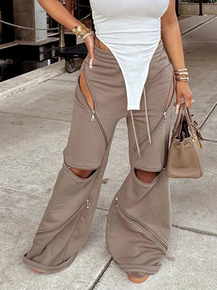 Zip Hollow Pants