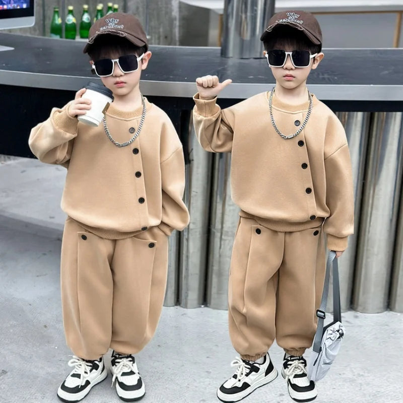 2 Pieces long sleeve button up