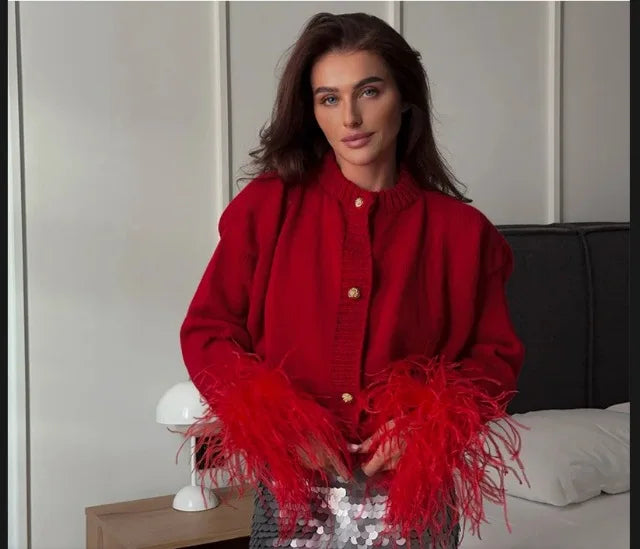 Feather Patchwork Knitted