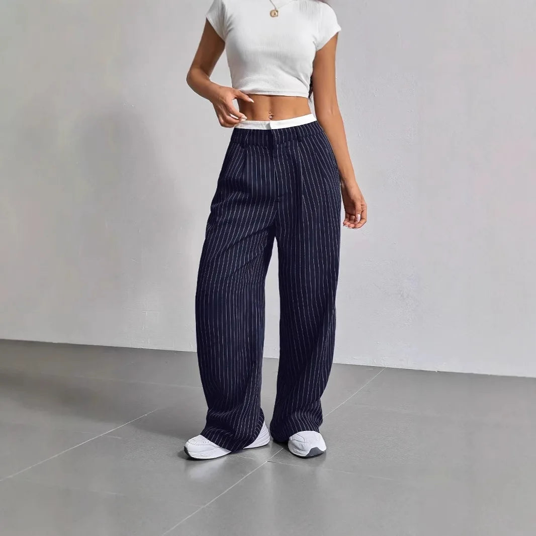 Fashion Pants Women's Stripe Straight
