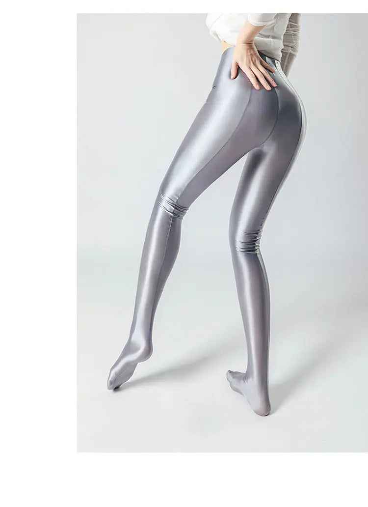 Summer Glossy Satin Leggings