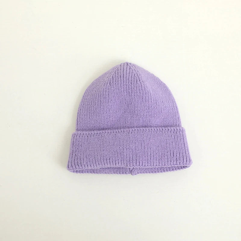 Candy Color Knitted Beanie for Kids