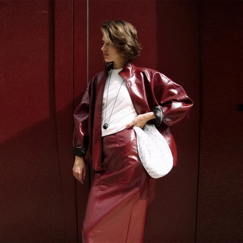 Vintage Leather skirt or pant set