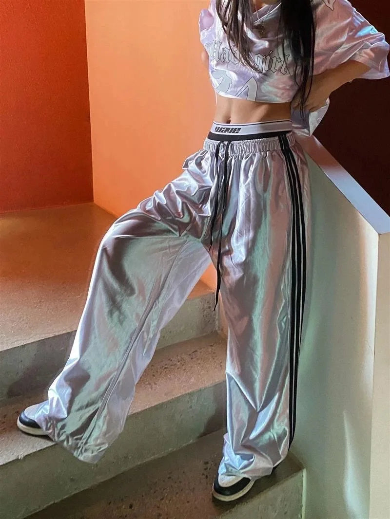 Harajuku Glossy Sport Pants