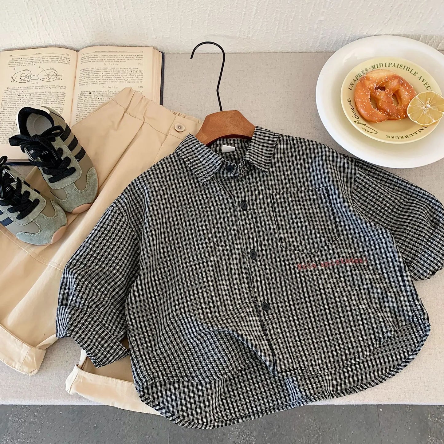 Retro Plaid Boys Shirt