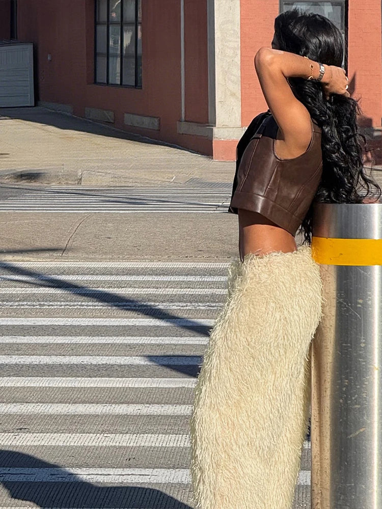 Casual Straight fluffy Pants