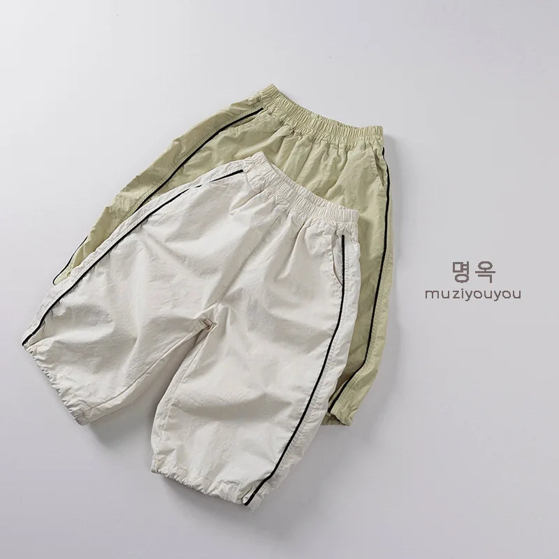 2025 Summer New Thin Cotton Kids Versatile Pants