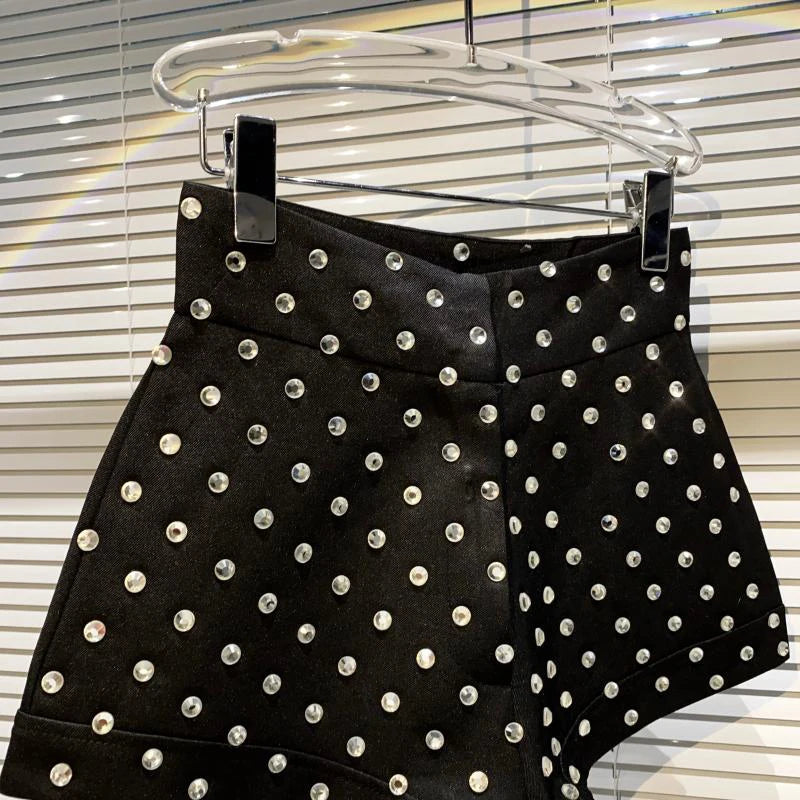 Slim Fit Spliced Diamond Shorts