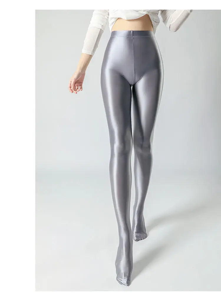 Summer Glossy Satin Leggings