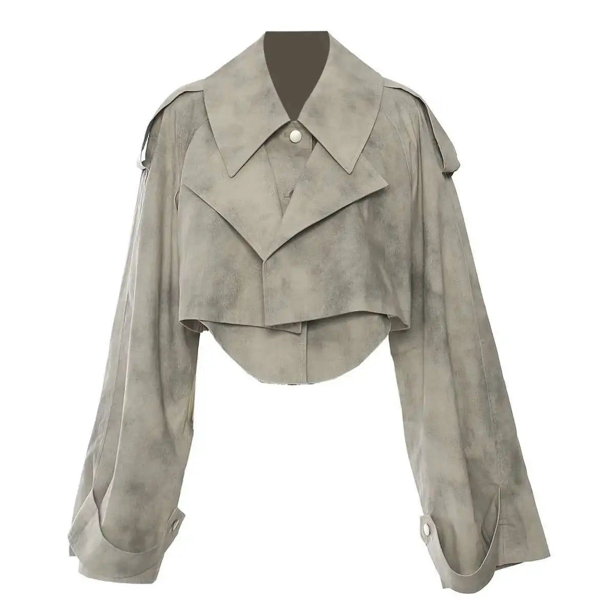 Camouflage Lapel Loose Mini Skirt Suit