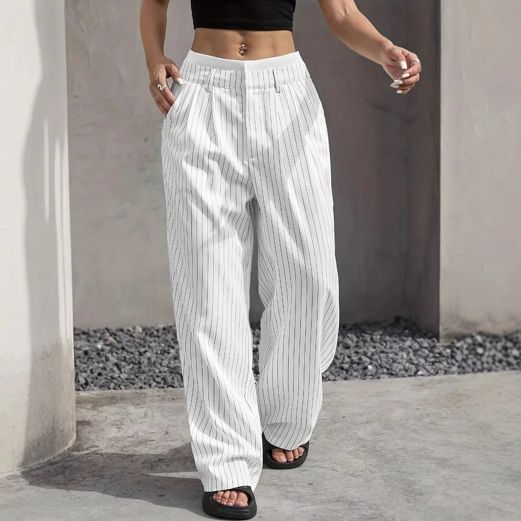 Fashion Pants Women's Stripe Straight