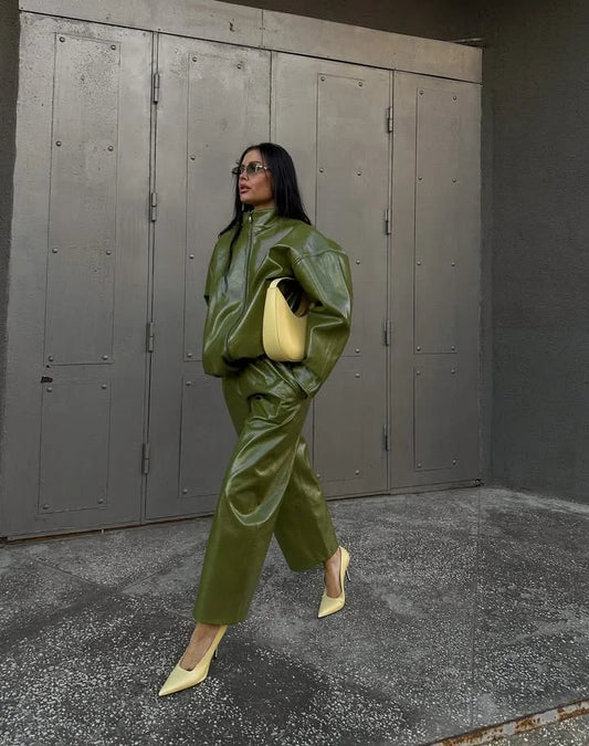 Vintage Leather skirt or pant set