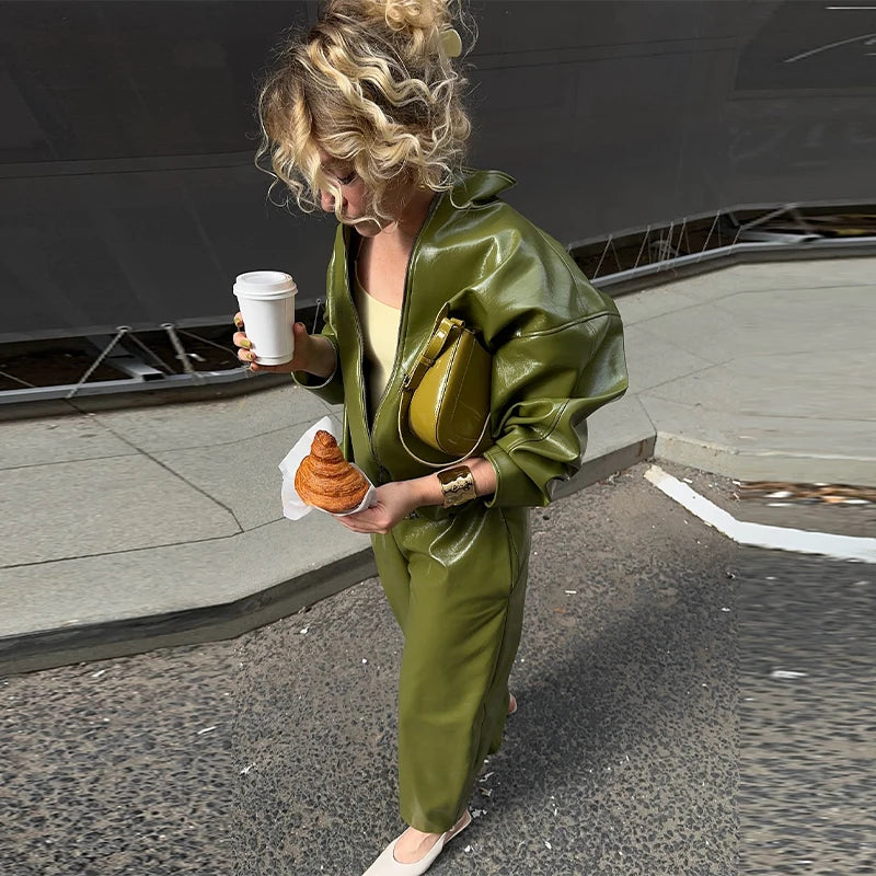 Vintage Leather skirt or pant set